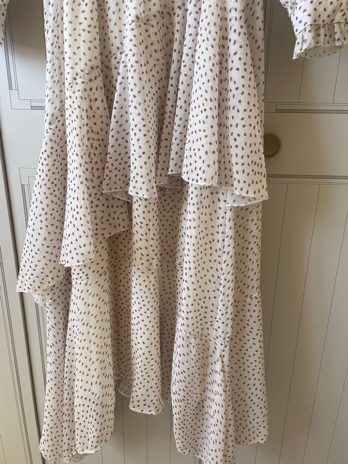 Bej Uzun Bohem Kemerli Elbise - Görsel 3