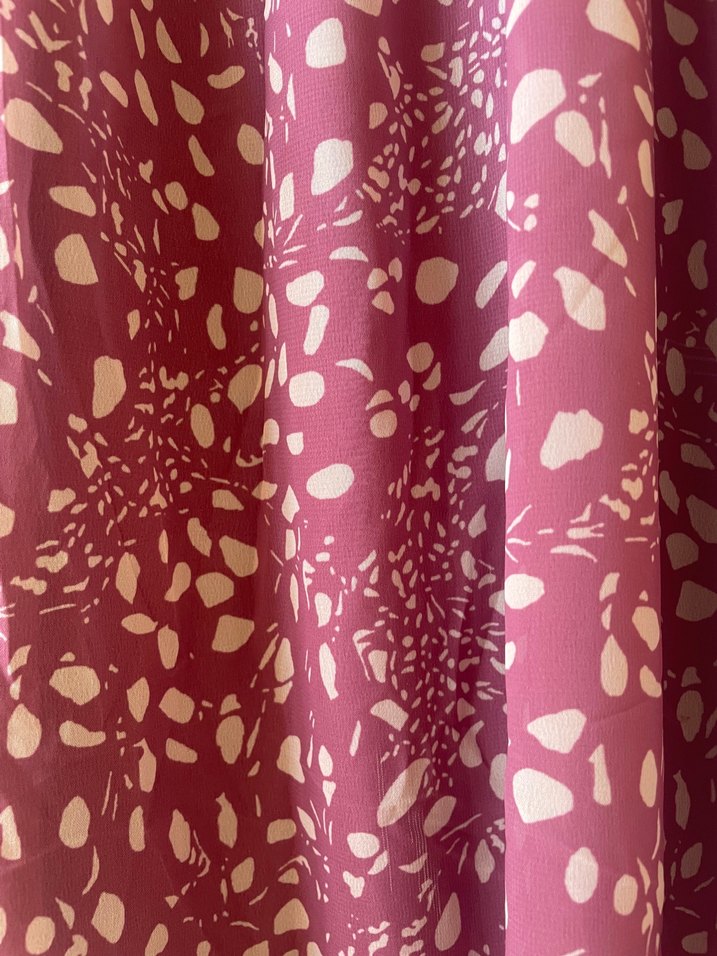 Uzun Kol Düğmeli Bordo Bohem Elbise - Görsel 5