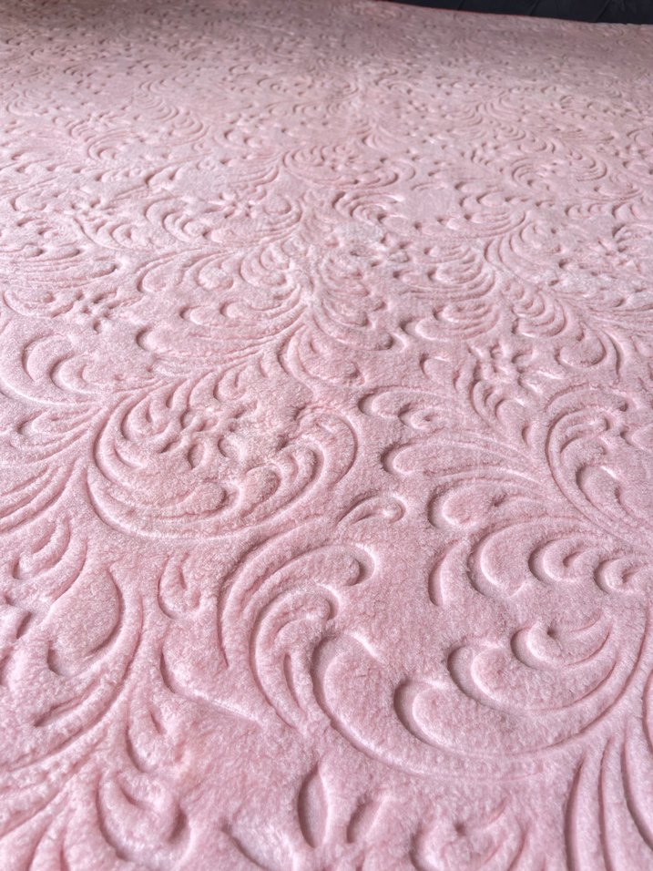 Pembe Nakışlı battaniye - Görsel 2