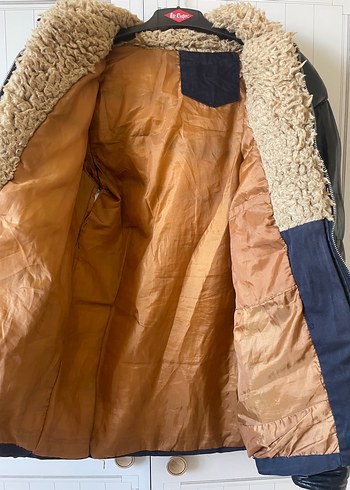 Siyah Deri erkek mont - Görsel 3