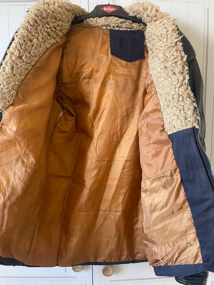 Siyah Deri erkek mont - Görsel 3