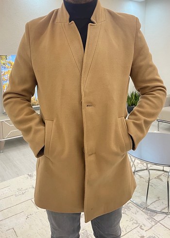 Düğmeli Kahverengi Süet Midi Erkek Kaban - Görsel 5