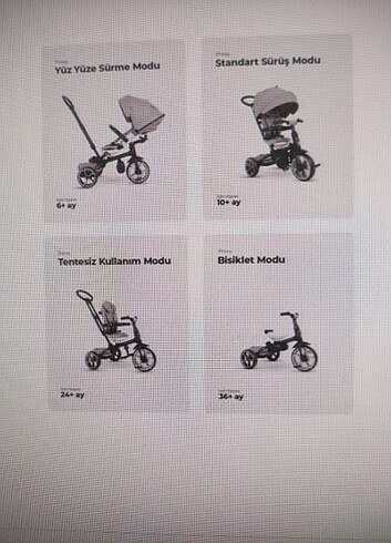 Beden Lorelli Prime 360° Dönebilen Üç Tekerlekli Bisiklet ? Black Siya