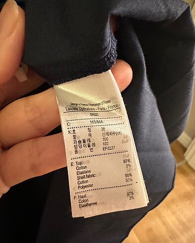 m Beden lacivert Renk Lacoste pileli gömlek elbise