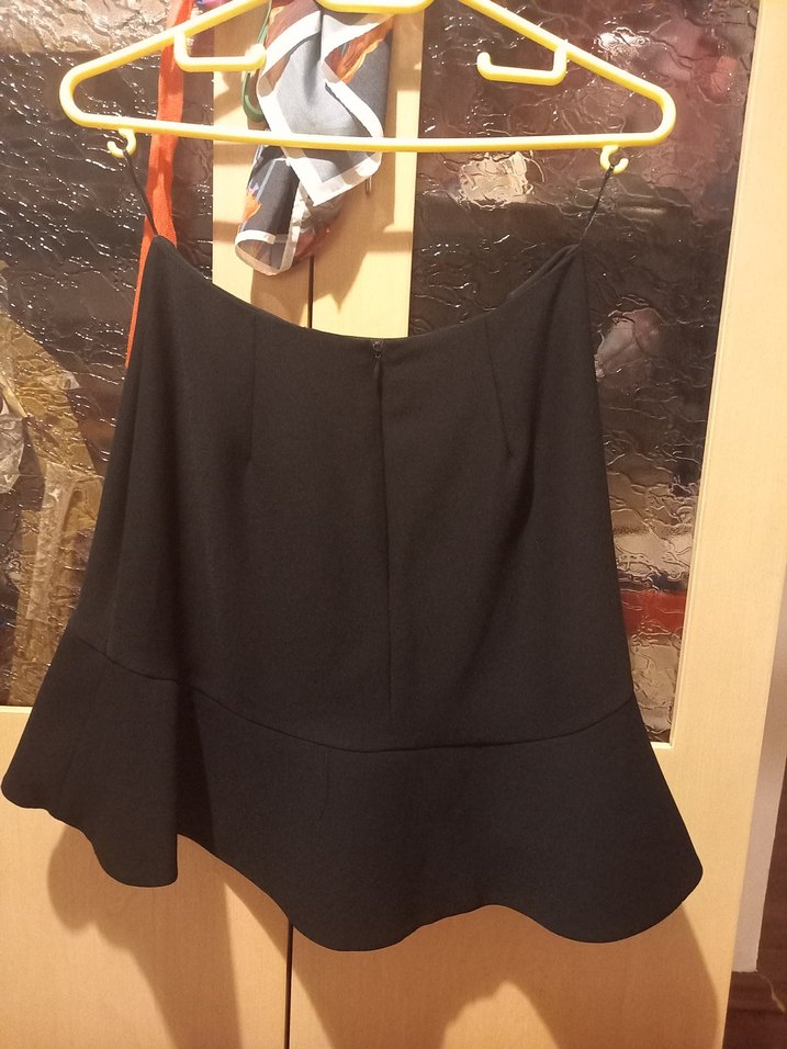 Codentry Siyah Fırfırlı Mini Etek - Görsel 5