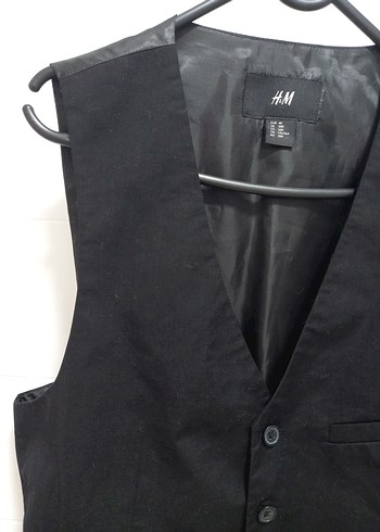 Düğmeli Siyah Erkek Yelek - Görsel 3