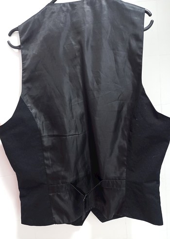 Düğmeli Siyah Erkek Yelek - Görsel 4