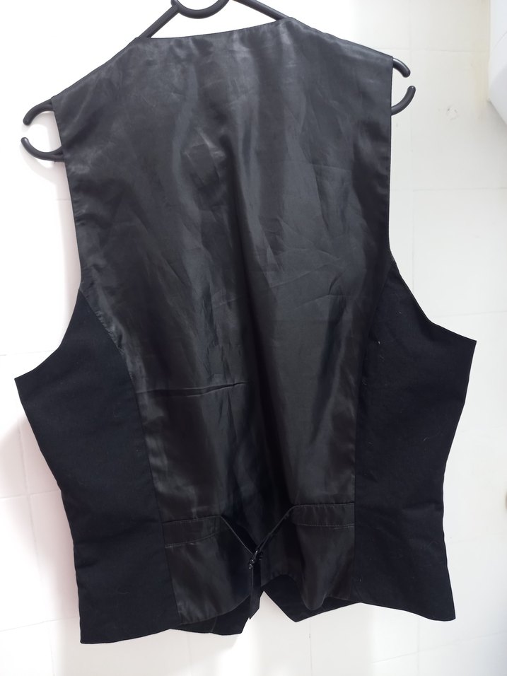 Düğmeli Siyah Erkek Yelek - Görsel 5