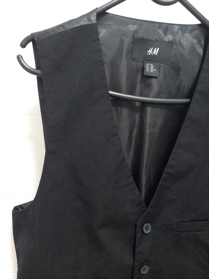 Düğmeli Siyah Erkek Yelek - Görsel 3