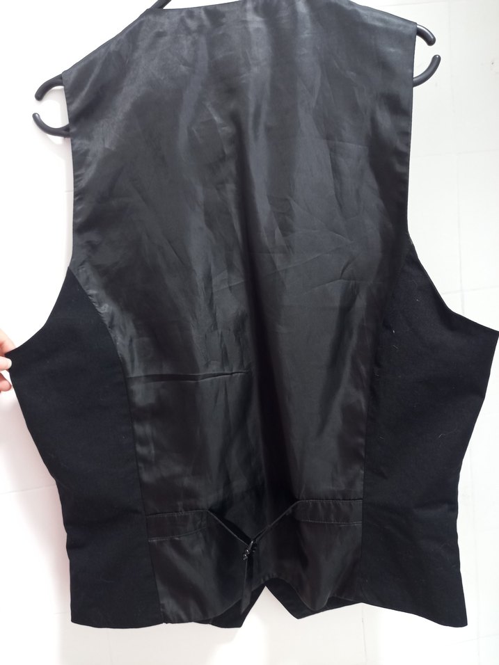 Düğmeli Siyah Erkek Yelek - Görsel 4