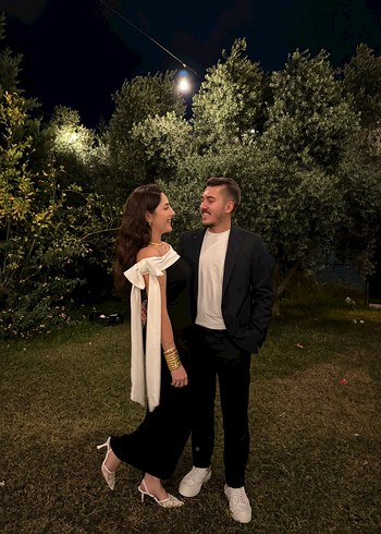 Fiyonklu Siyah Midi Abiye Elbise - Görsel 2