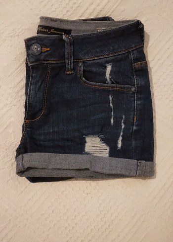 Colin's Kadın Koyu Renk Mini Denim Şort