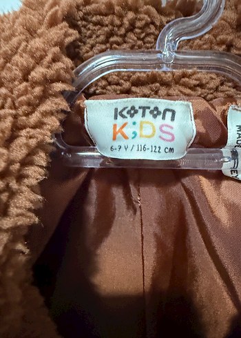 Kahverengi Peluş Kız Çocuk Kaban - Görsel 2