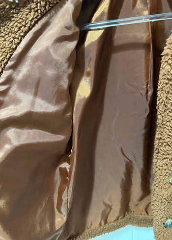 Kahverengi Peluş Kız Çocuk Kaban - Görsel 3