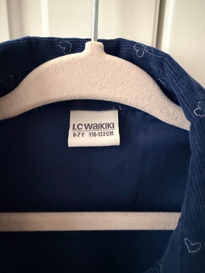 Düğmeli Lacivert Kız çocuk gömlek - Görsel 3