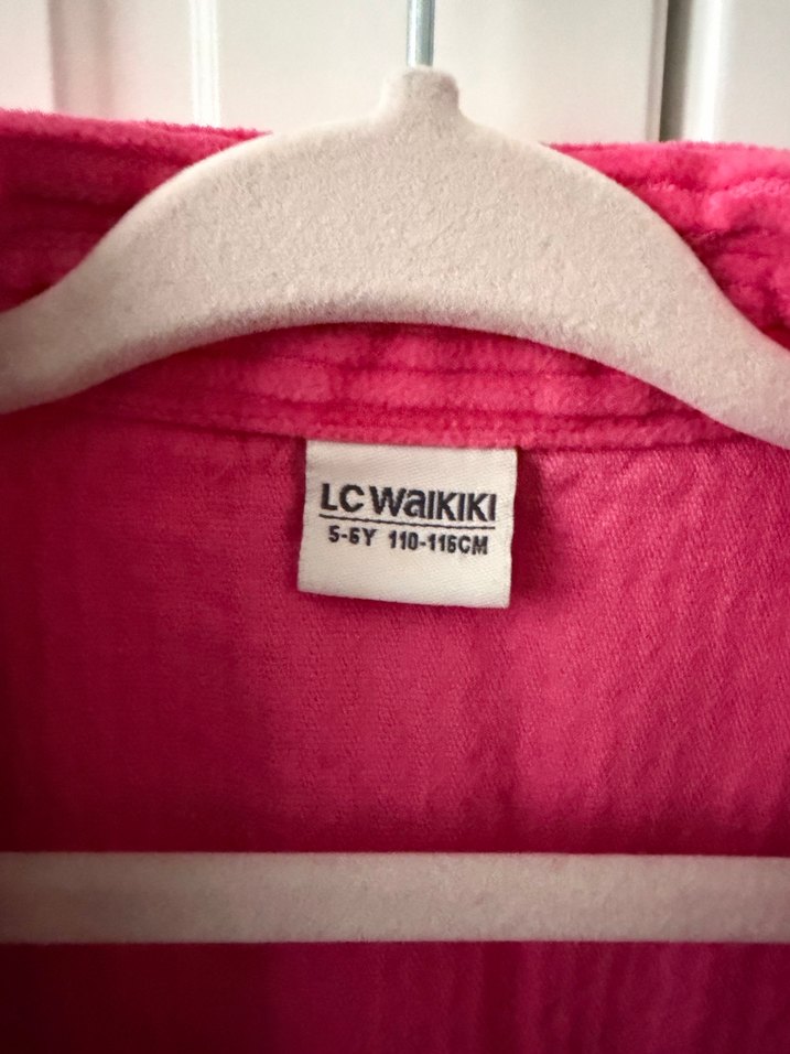 Kız Çocuk Pembe Uzun Kollu Düğmeli Gömlek - Görsel 4