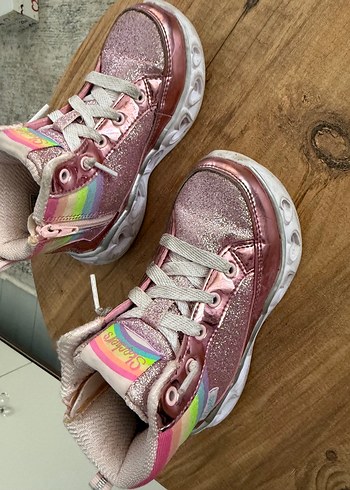 Kız Çocuk Renkli Simli Bağcıklı Spor Ayakkabı - Görsel 3