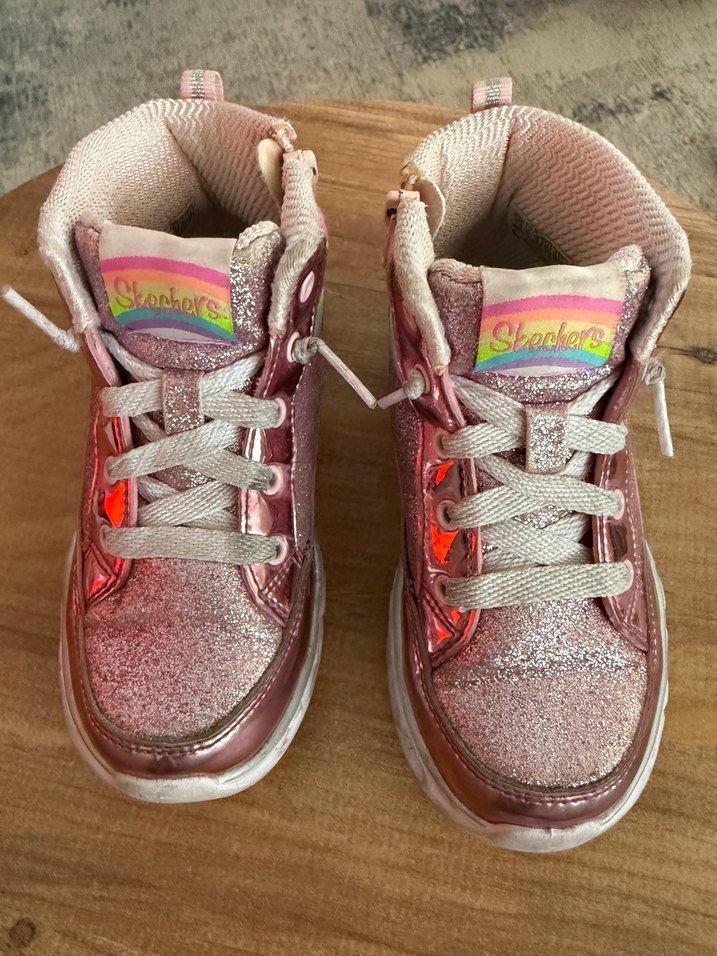 Kız Çocuk Renkli Simli Bağcıklı Spor Ayakkabı - Görsel 4