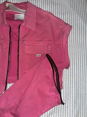 m Beden Bershka pembe kot ceket