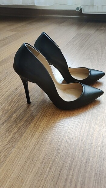 Shoe Tek Siyah stiletto ayakkabı