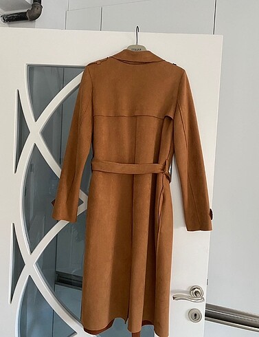 s Beden camel Renk Süet Trençkot