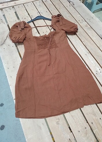 BSL FASHION BSL keten elbise