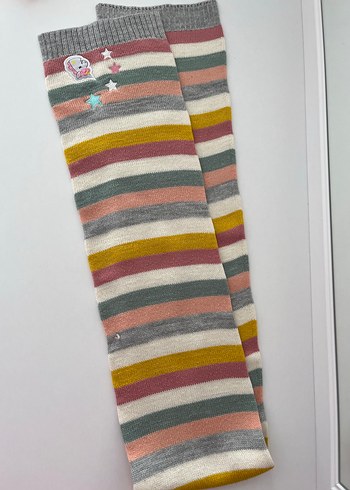 Çok Renkli Nakışlı Çocuk Örgü Atkı - Görsel 2