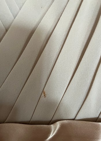 Bej V Yaka Uzun Gelinlik - Görsel 8