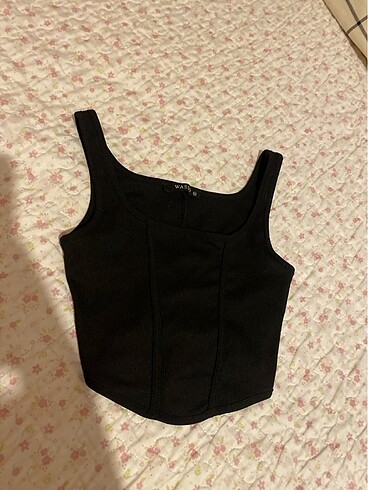 siyah korse crop