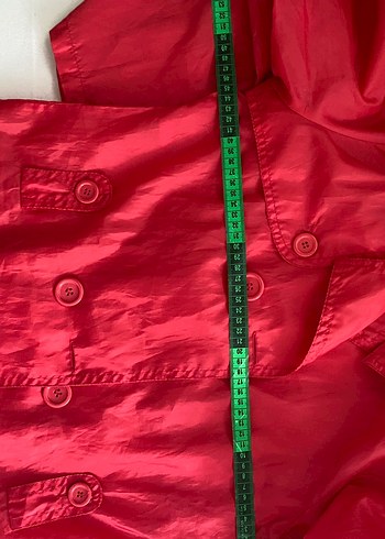 Parlak Pembe Kadın Midi yağmurluk - Görsel 5