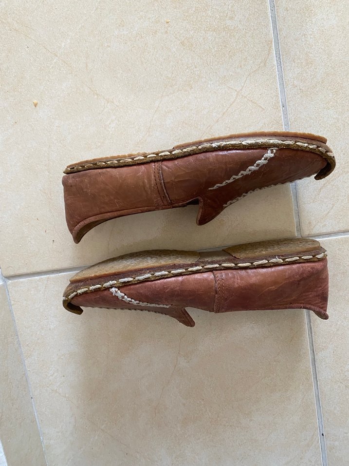 Kahverengi Parlak Deri Espadril - Görsel 4