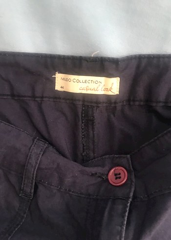 Düğmeli Mor Midi Şortu - Görsel 3