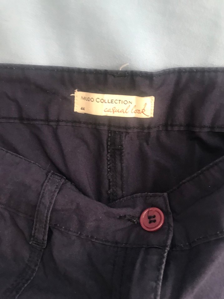 Düğmeli Mor Midi  Şortu - Görsel 3