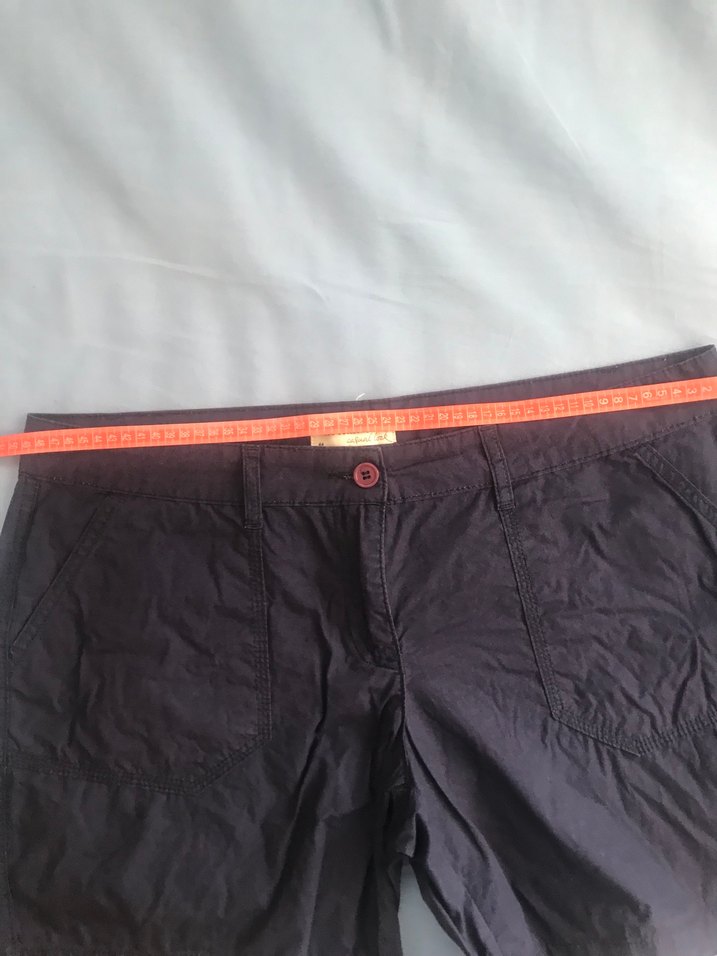 Düğmeli Mor Midi  Şortu - Görsel 5