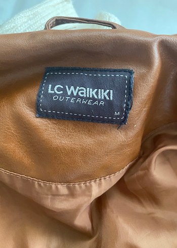 Düğmeli Kahverengi Deri Kadın Biker Ceket - Görsel 5