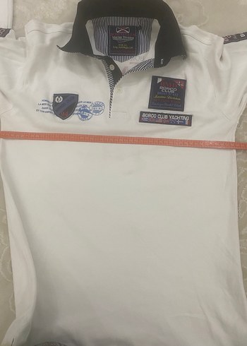 Düğmeli Uzun Kollu Beyaz Polo Tişört - Görsel 5