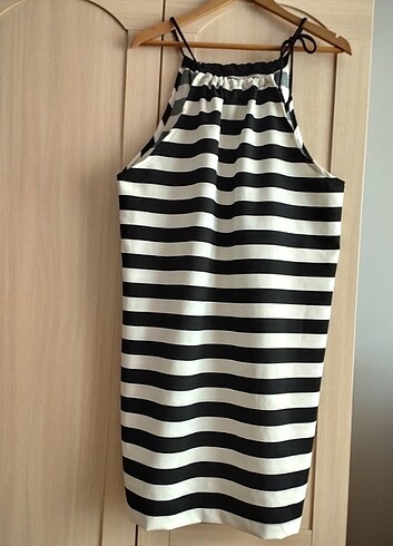 L. XL been uyumlu cizgili elbise