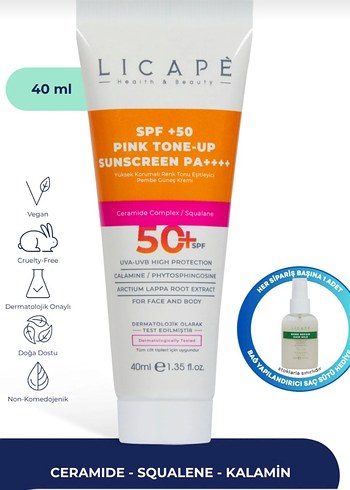LICAP.E SPF 50 Güneş Koruyucu Krem - Görsel 4