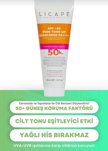 LICAP.E SPF 50 Güneş Koruyucu Krem - Görsel 2