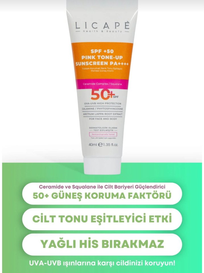 LICAP.E SPF 50 Güneş Koruyucu Krem - Görsel 2