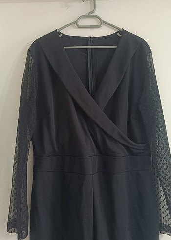 Siyah Uzun Kollu Gotik Tulum - Görsel 2