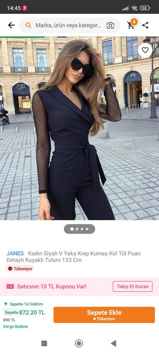 Siyah Uzun Kollu Gotik Tulum - Görsel 5