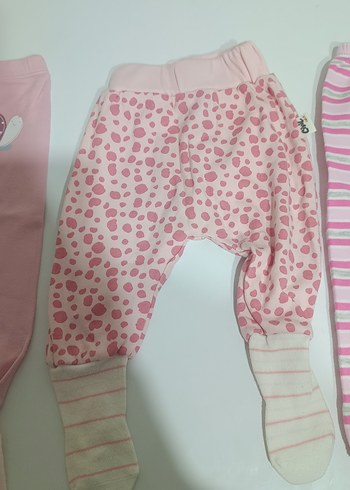 Kız Çocuk Pembe Baskılı Dar Kesim Pantolon - Görsel 3