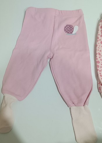 Kız Çocuk Pembe Baskılı Dar Kesim Pantolon - Görsel 2