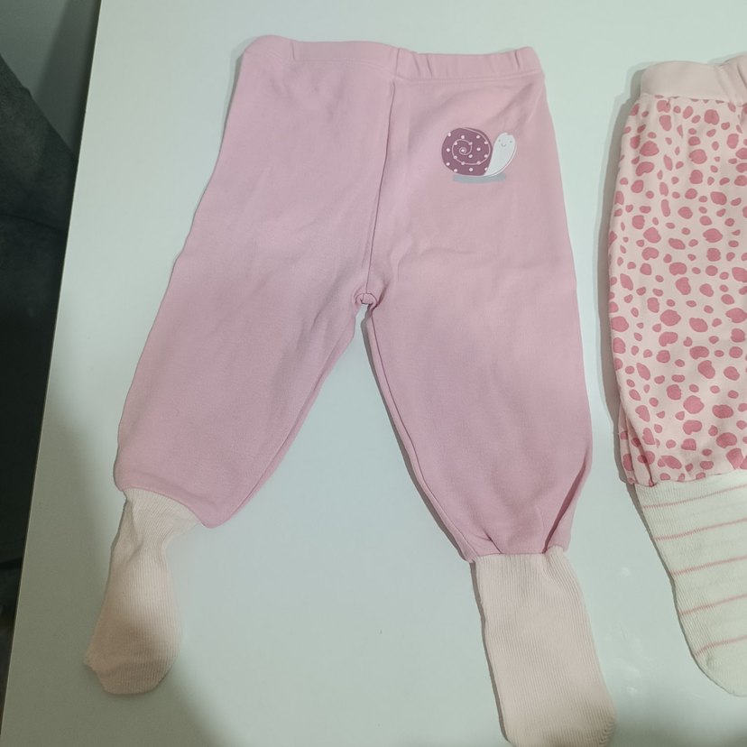 Kız Çocuk Pembe Baskılı Dar Kesim Pantolon - Görsel 2