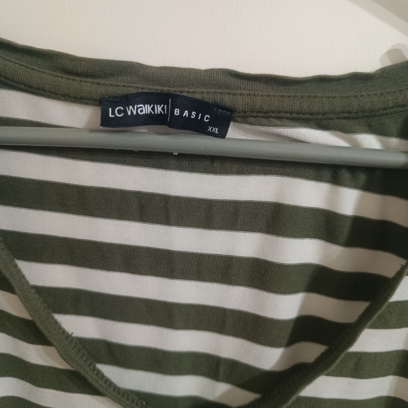 Çizgili Kadın Salaş Midi Tunik - Görsel 4