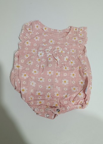 Dantel Detaylı Pembe Kız Bebek Tulum - Görsel 3