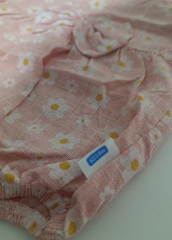 Dantel Detaylı Pembe Kız Bebek Tulum - Görsel 2