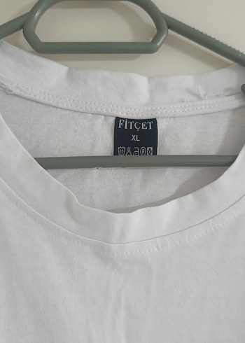 Beyaz Oversize Pamuk Tişört, Kısa Kollu - Görsel 3