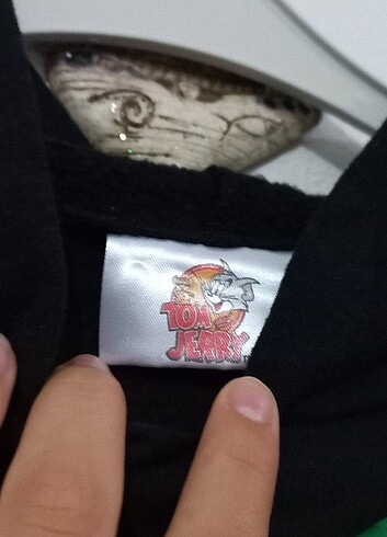 s Beden Siyah desenli sweatshirt